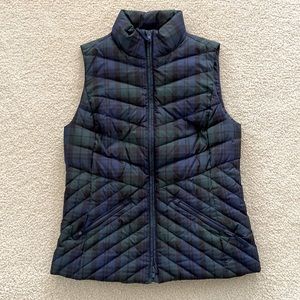 Talbots tartan puffer vest